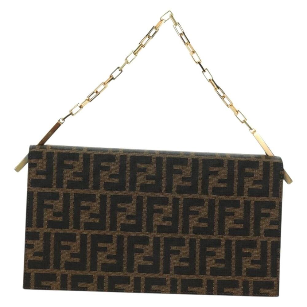 Fendi Zucca Shoulder Bag Black